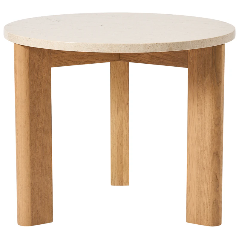 Evoke Sohvapöytä Marmori Creme, Ø55 cm