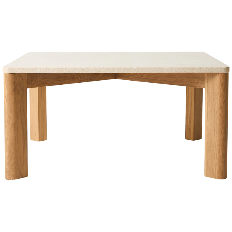 Evoke Sohvapöytä Marmori Creme, 80x80 cm