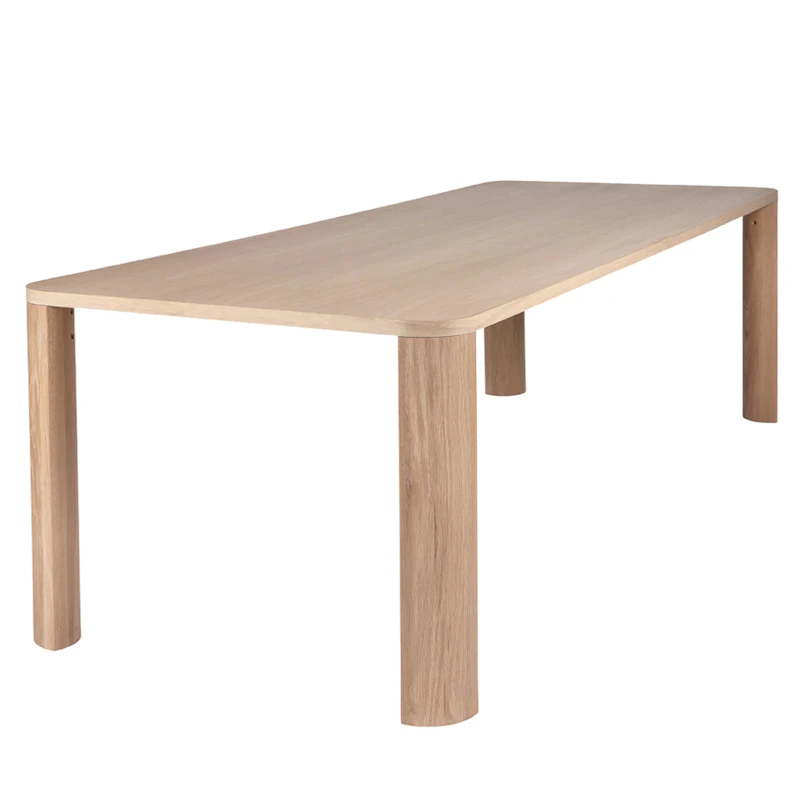 Moci Table 95x240 cm, White stained Oak