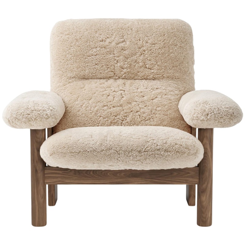 Brasilia Nojatuoli, Walnut / Sheepskin Nature