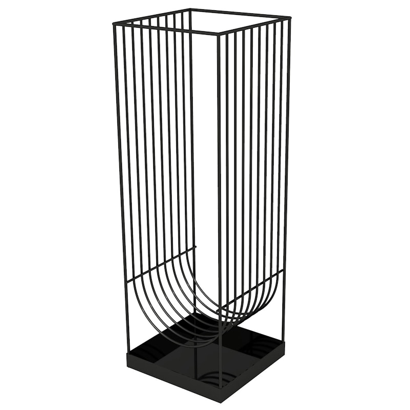 Curba Umbrella Stand, Black