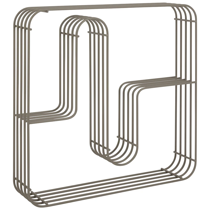 Curva Hylly 45x45 cm, Ruskeanharmaa