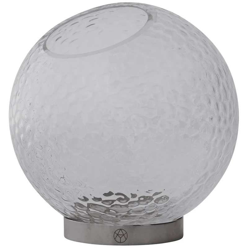 Globe Bubbles Vaasi Ø17 cm, Kirkas /  Hopeinen