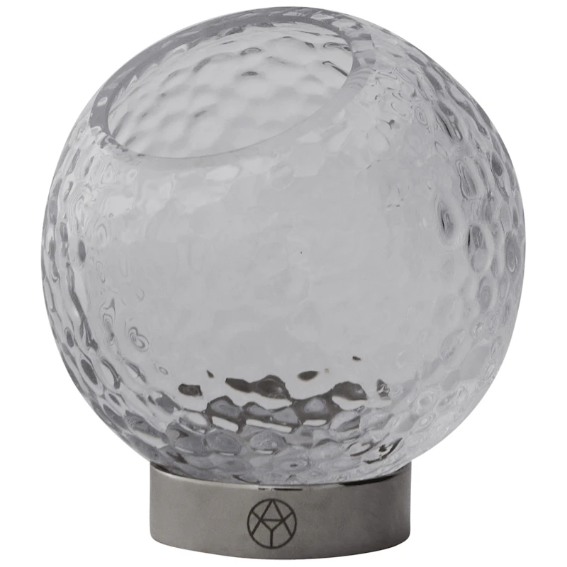 Globe Bubbles Vaasi Ø21 cm, Kirkas /  Hopeinen