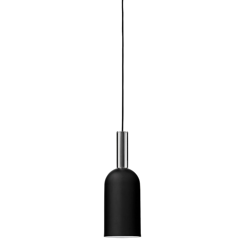 Luceo Cylinder Lamp, Black/Clear