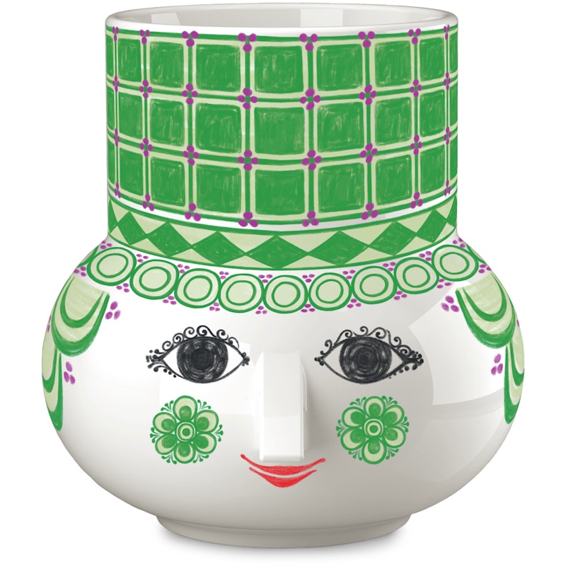 Olga Block Candle Holder H12 cm, Green