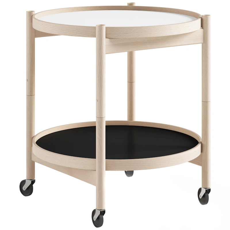 Bølling Tarjoilupöytä Ø50 cm, Käsittelemätön Pyökki / Tuki