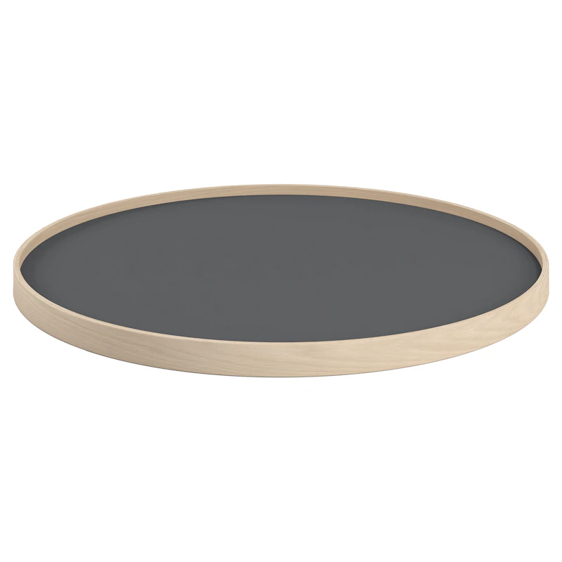 Bølling Tarjotin Ø50 cm, Käsittelemätön Tammi / Kivi