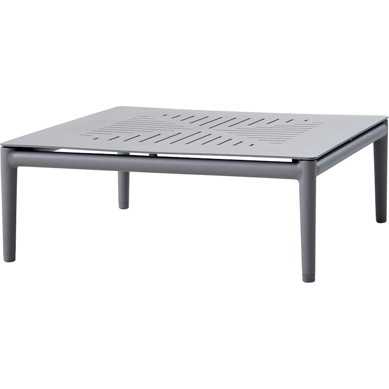 Conic Coffee Table, 75x75 cm Light Grey, Aluminum