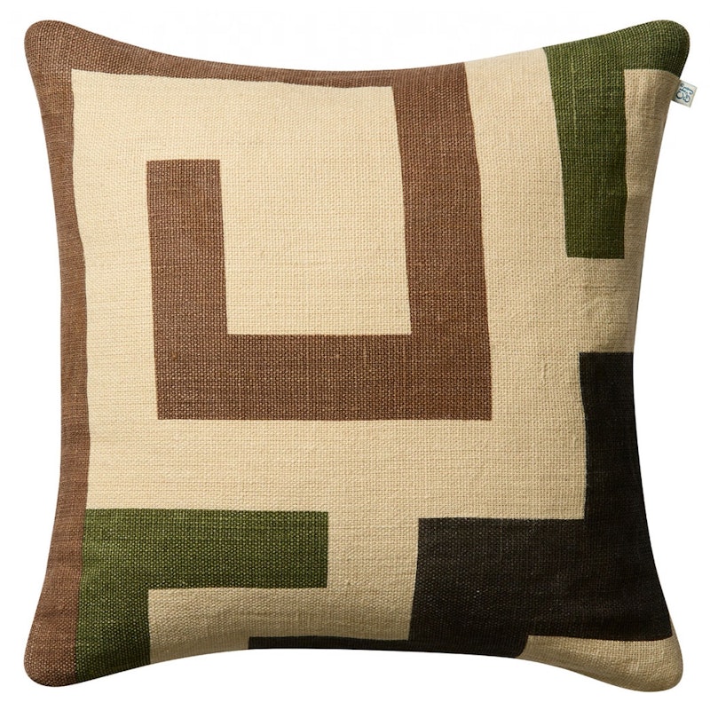 Aman Tyynynpäällinen 50x50 cm, Ruskeanharmaa / Cactus Green / Ruskea