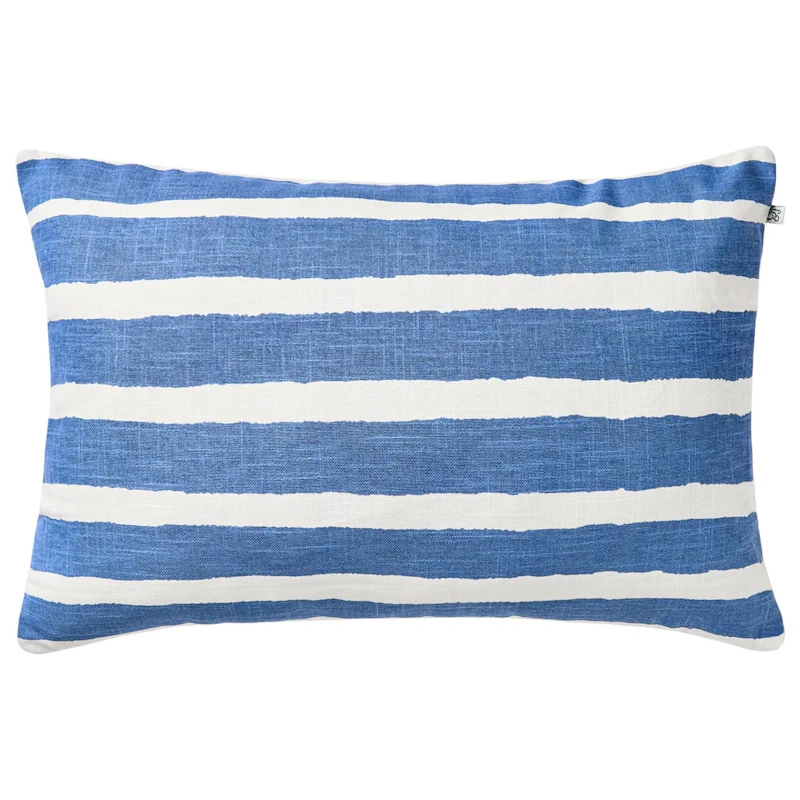 Block Stripe Ulkotyyny 40x60 cm, Luonnonvalkoinen / Riviera Blue