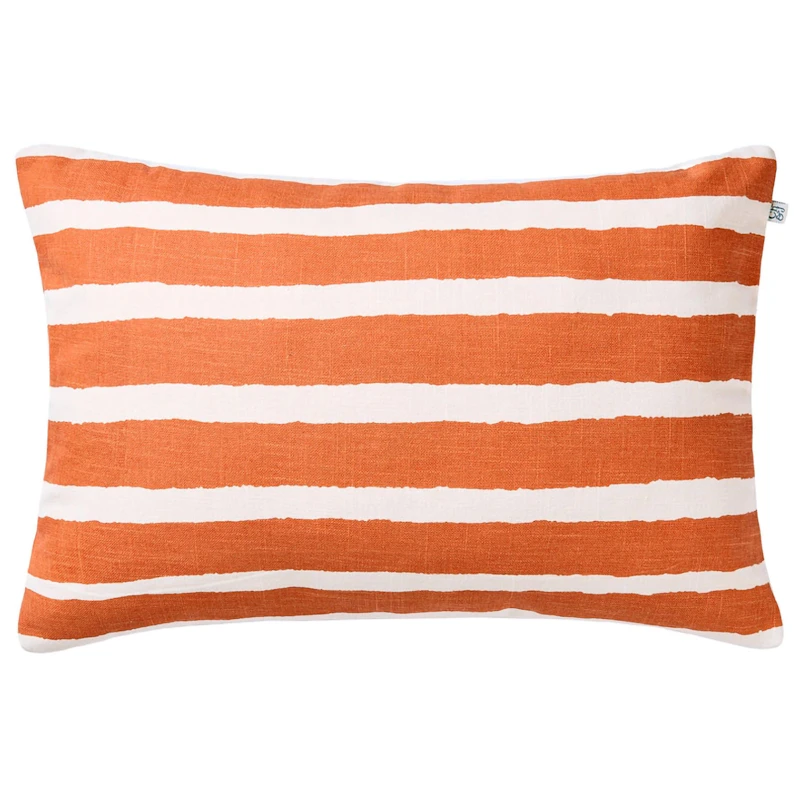 Block Stripe Ulkotyyny 40x60 cm, Luonnonvalkoinen / Apricot Orange