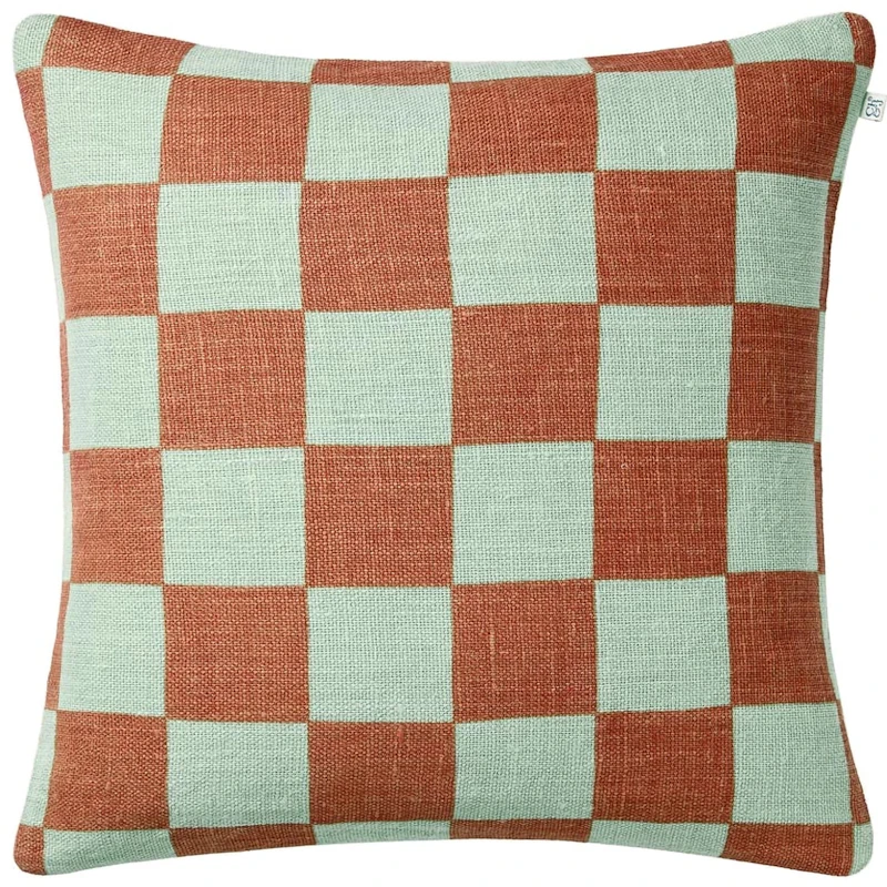 Buffalo Check Tyynynpäällinen 50x50 cm, Aqua / Apricot Orange