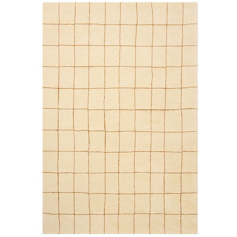 Chakra Rug, Off White Matto 180x270 cm, Masala Yellow