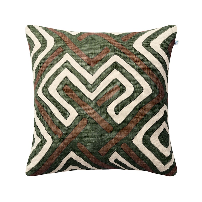 Gujarat Tyynynpäällinen 50x50 cm, Ruskeanharmaa/Cactus Green