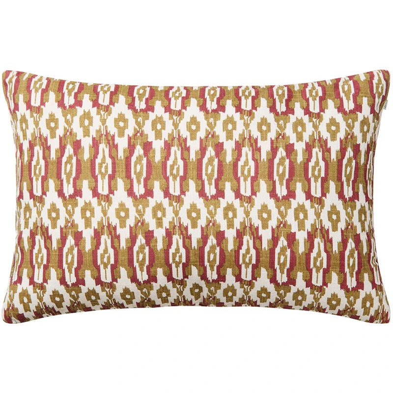 Ikat Delhi Tyyny Ulkona Käytettävä 40x60 cm, Beige / Mineral Red