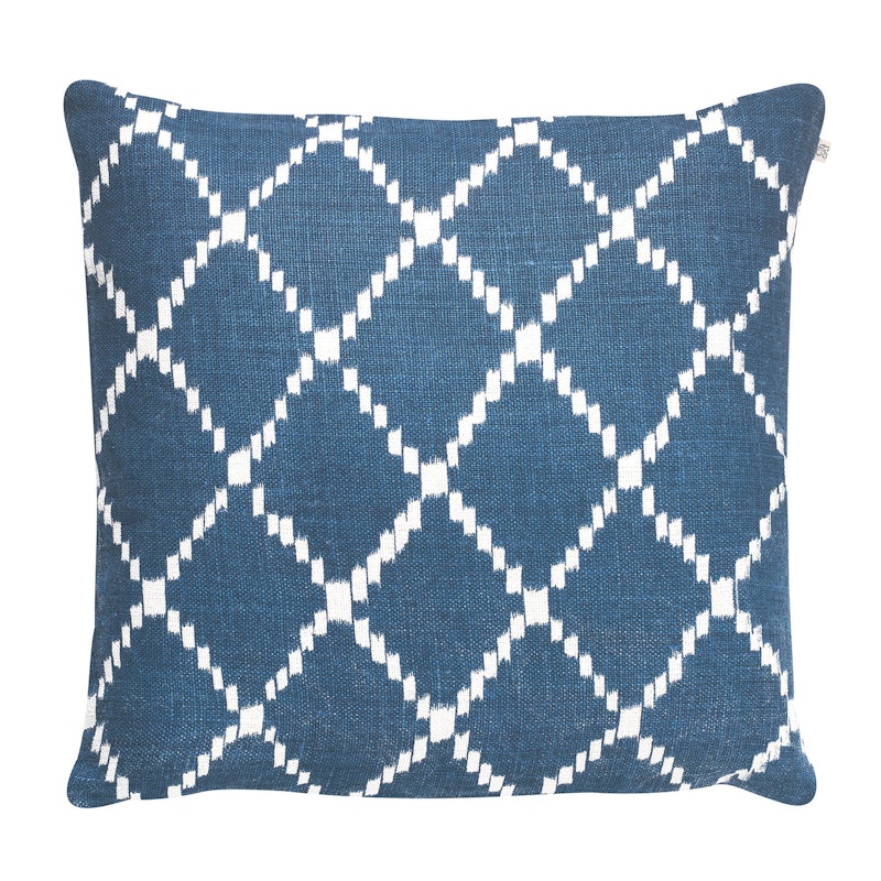 Ikat Kerela Tyynynpäällinen 50x50cm, Sininen/ Valk