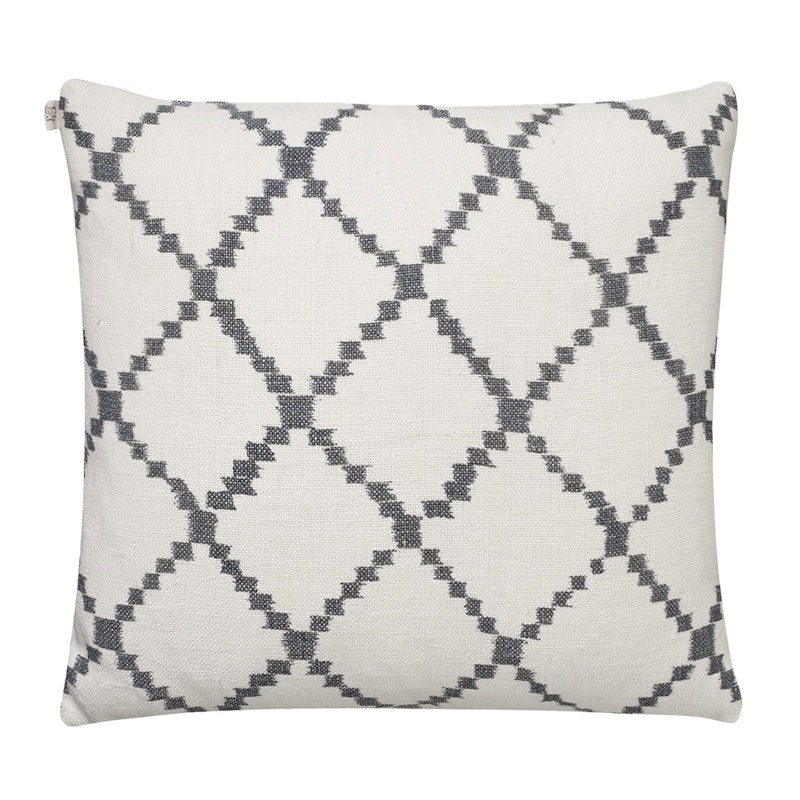 Ikat Kerela Tyynynpäällinen 50x50cm, Valk./ Harmaa