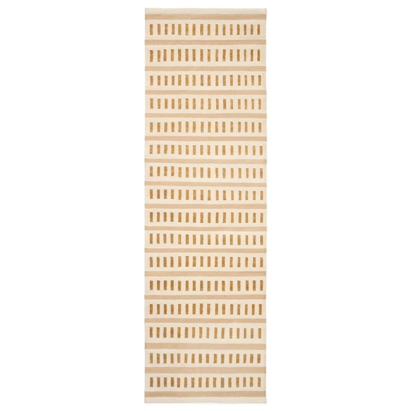 Ladakh Villamatto 80x250 cm, Valkoinen / Beige / Masala Yellow