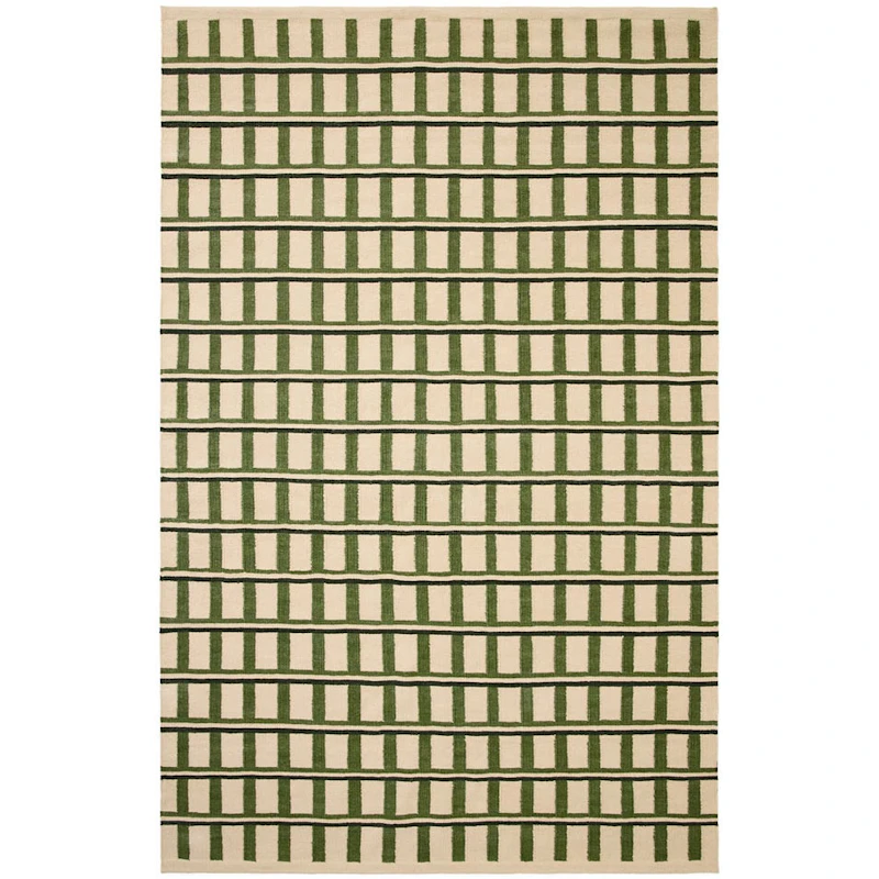 Mysore Matto 180x270 cm, Luonnonvalkoinen / Vihreä / Tummanvihreä