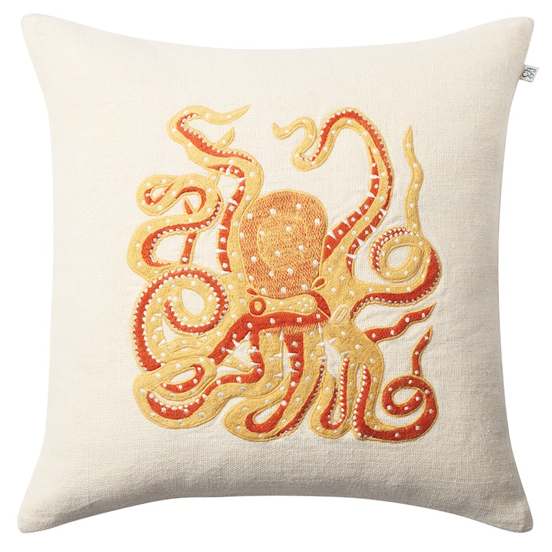 Octopus Cushion Cover 50x50 cm Spicy Yellow/Orange