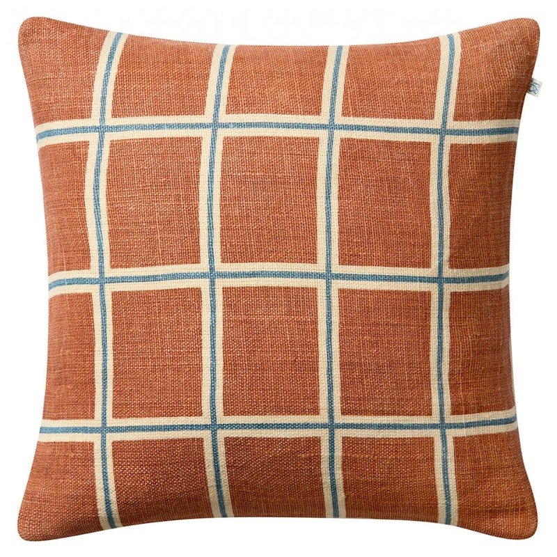 Raha Tyynynpäällinen 50x50 cm, Apricot Orange / Sky Blue