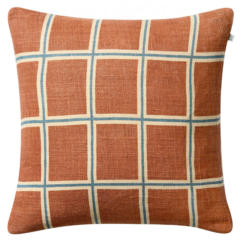 Raha Tyynynpäällinen 50x50 cm, Apricot Orange / Sky Blue