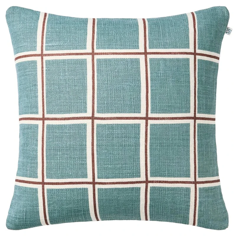 Raha Tyynynpäällinen 50x50 cm, Terracotta / Sky Blue