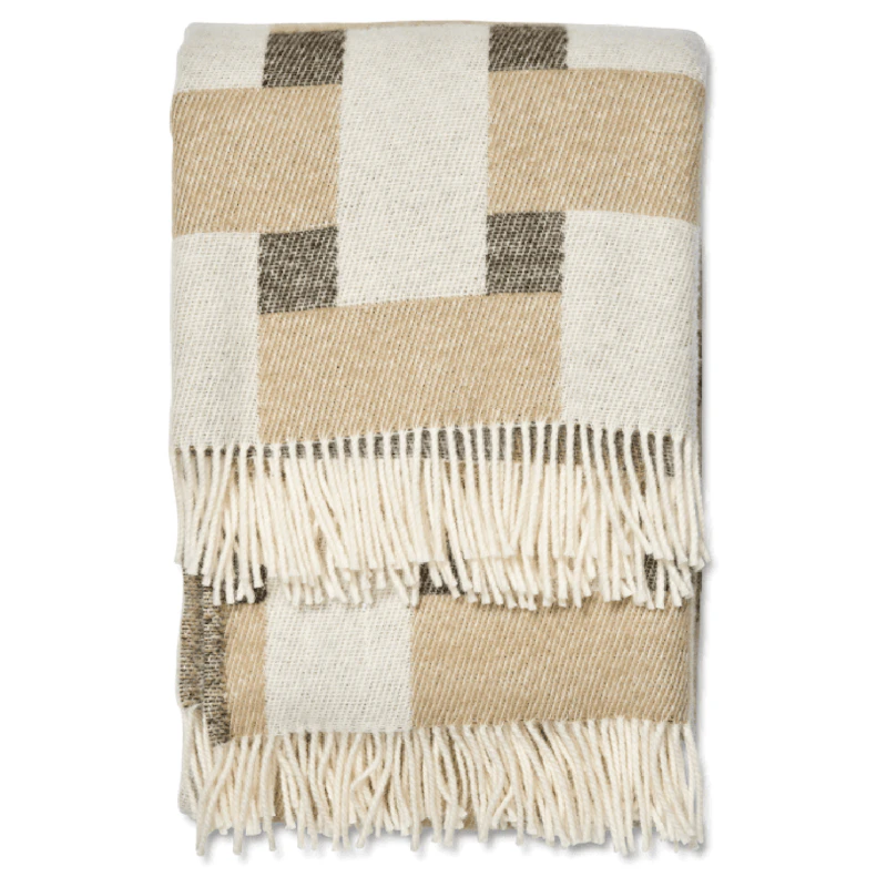 Weave Villahuopa 130x180 cm, Ruskea / Valkoinen / Beige