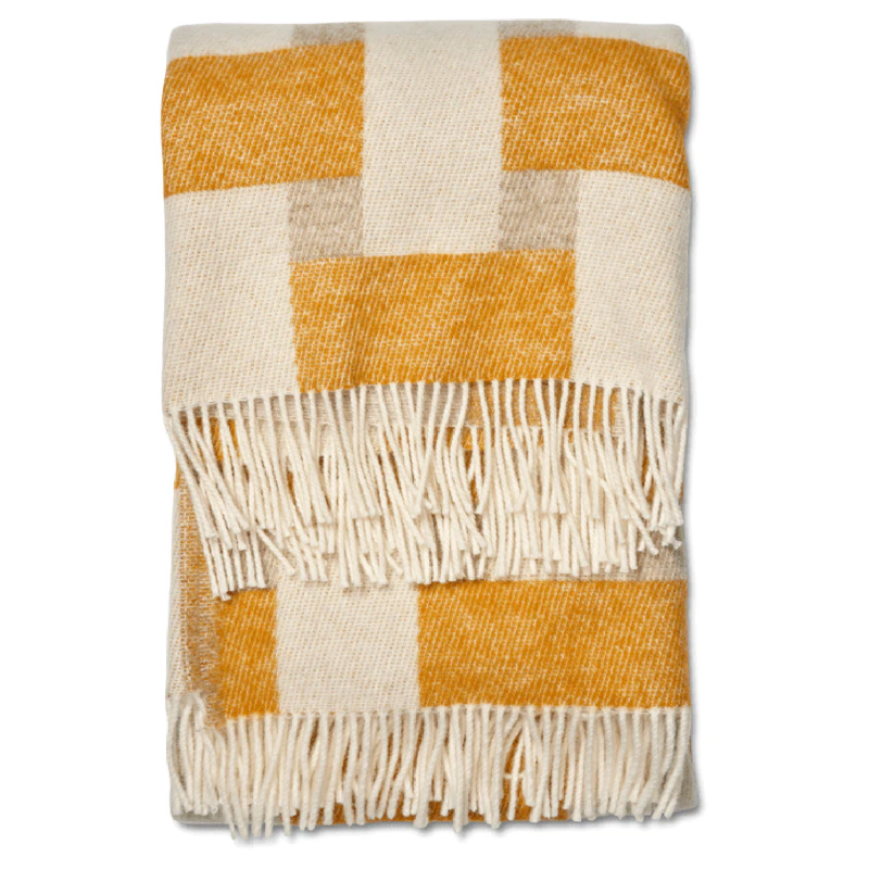 Weave Villahuopa 130x180 cm, Valkoinen / Beige / Keltainen