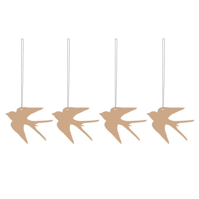 Easter Deco Bird, Cafe Au Lait 4-pack Pääsiäiskoriste Ruostumaton Teräs 4-pakkaus Cafe  Au Lait