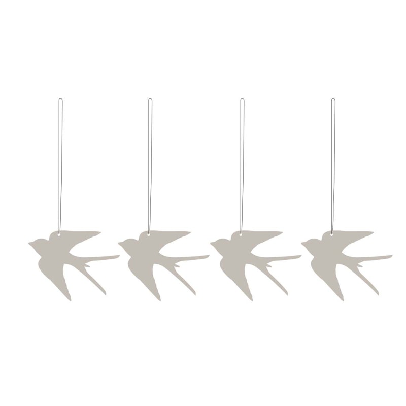Easter Deco Bird, Cafe Au Lait 4-pack Pääsiäiskoriste Ruostumaton Teräs 4-pakkaus Hiekanvärinen