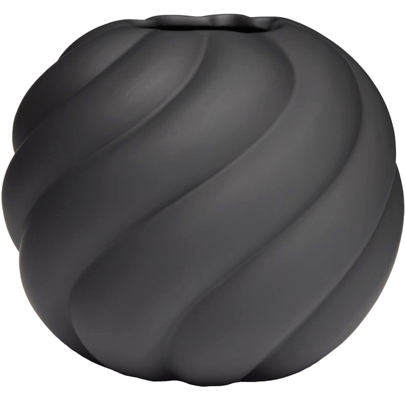 Twist Ball Vaasi 20 cm, Musta