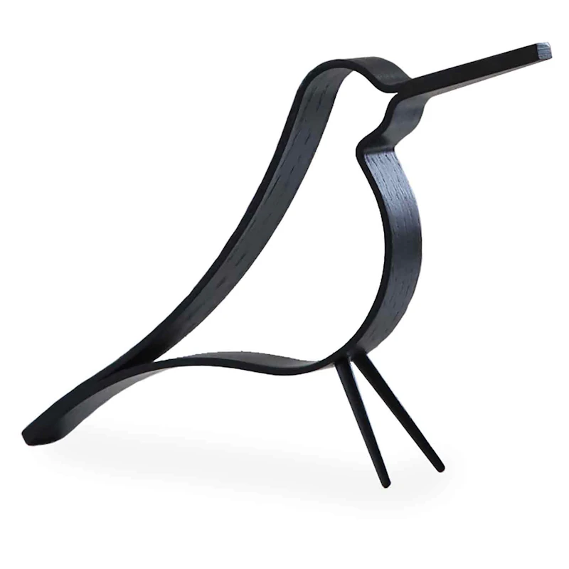 Woody Bird Koriste 14 cm, Musta