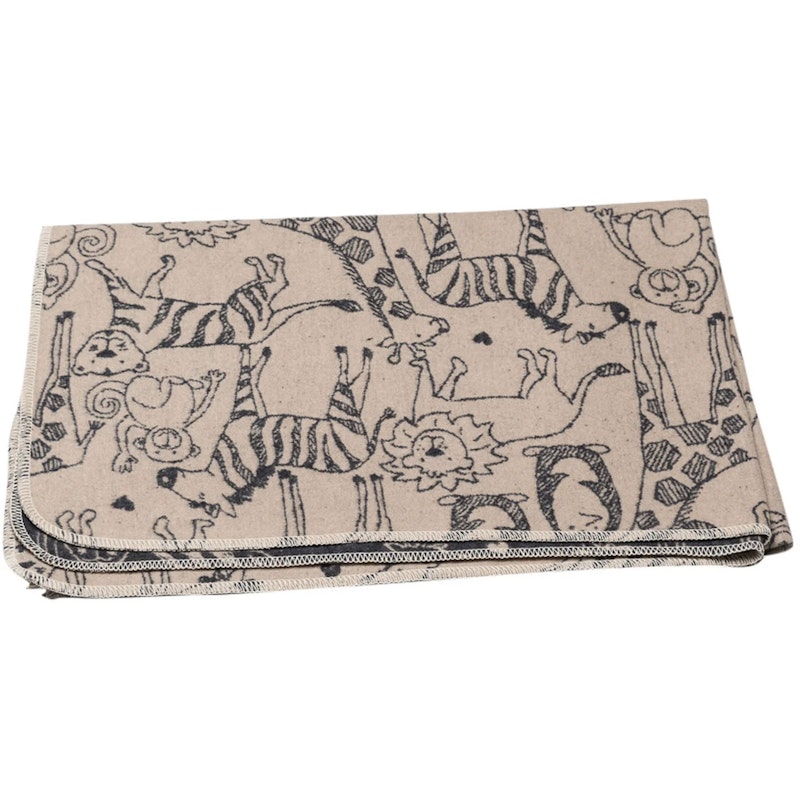 Juwel Lastenhuopa 100x140 cm Safari Animals, Beige / Harmaa