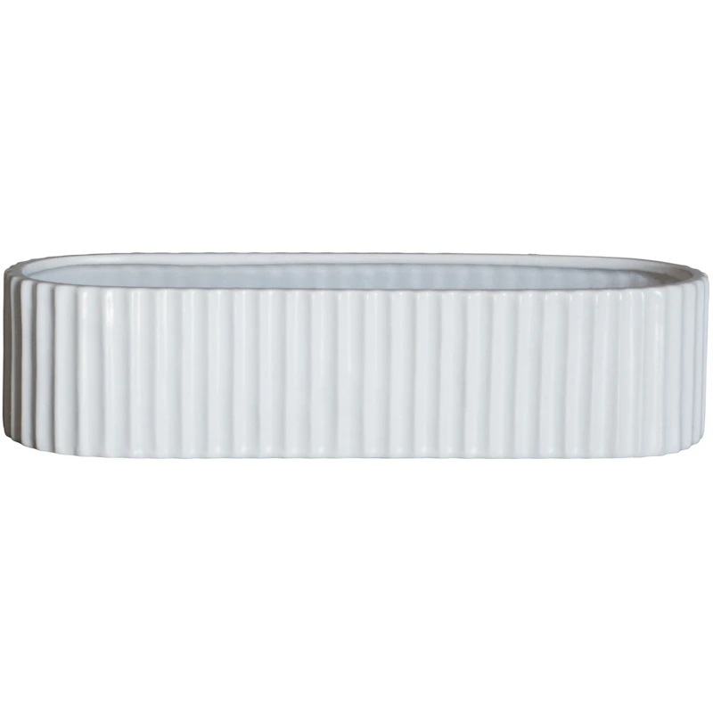 Stripe Adventtikynttelikkö 30 cm, Shiny White