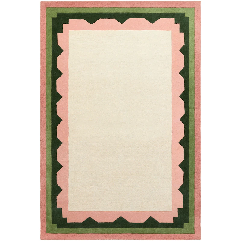 Border Wool Rug 180x270 cm Wool Rug 180x270 cm