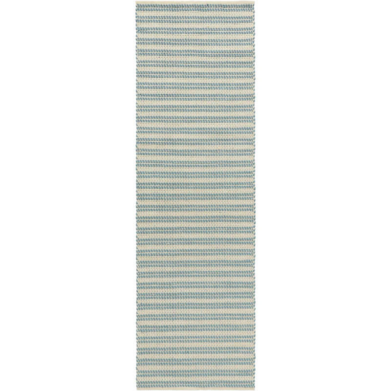 Dune Matto Kierrätetty PET-muovi 75x150 cm, Dusty Blue / Off-white