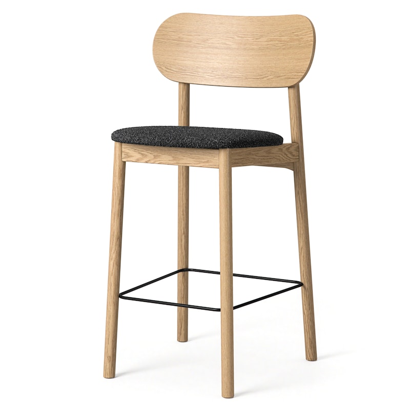 Elephant Baarituoli, Luonnollinen Tammi / Antrasiitti Silmukkanukkakangas