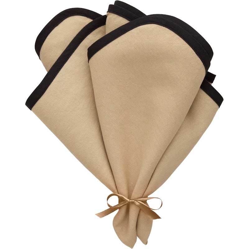 Elvira Servetti 45x45 cm 2 kpl:n pakkaus, Luonnollinen / Musta