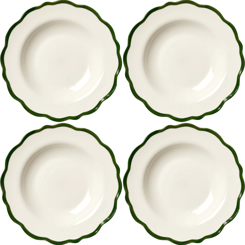 Fleur Kulho 23 cm 4 kpl:n pakkaus, Tummanvihreä
