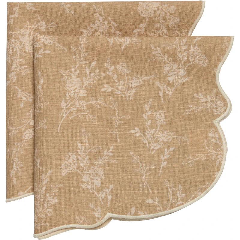 Gia Servetti Kukka 45x45 cm 2 kpl:n pakkaus, Beige