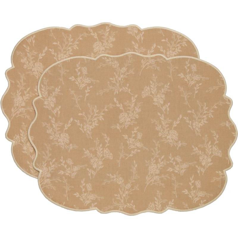 Gia Tabletti Kukka 35x45 cm 2 kpl:n pakkaus, Beige