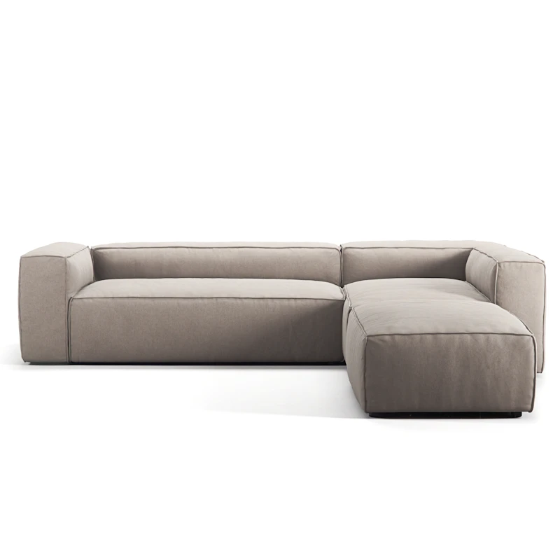 Grand Nelipaikkainen Sohva Divaani Oikea avoin pää, Sandshell Beige