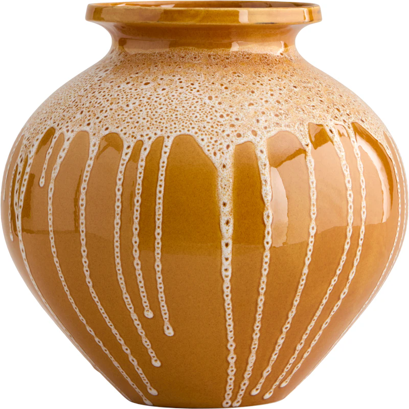 Kyoto Vaasi 28 cm, Kermanvalkoinen / Honey