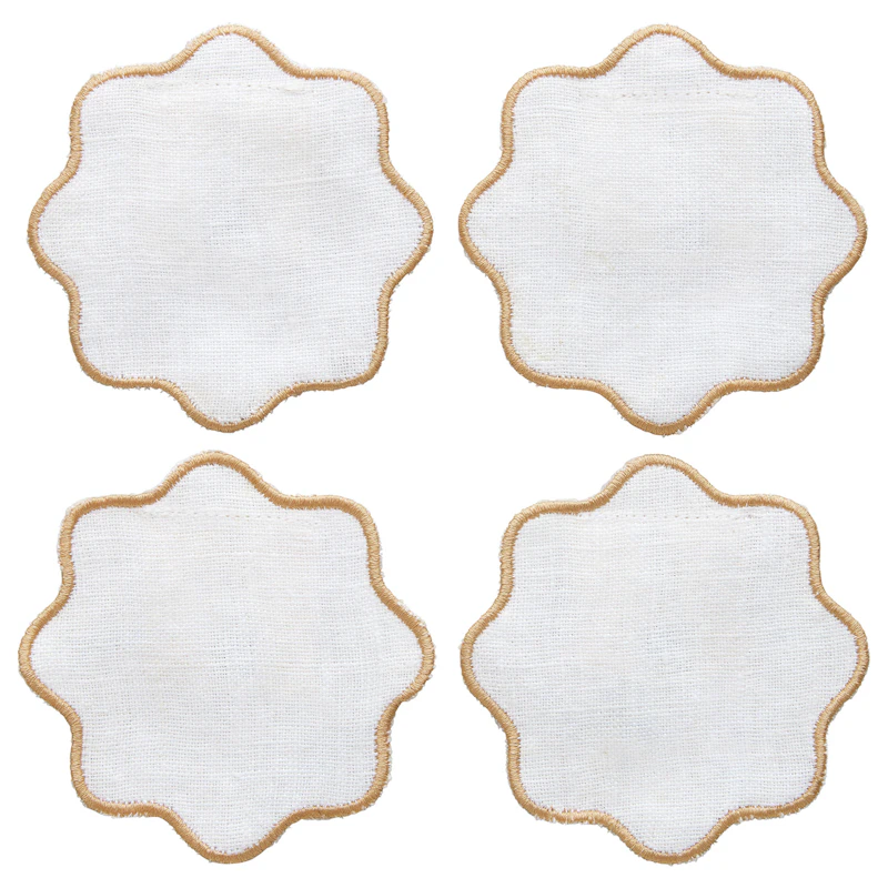 La Tavola Lasinalunen 10x10 cm, Valkoinen / Beige