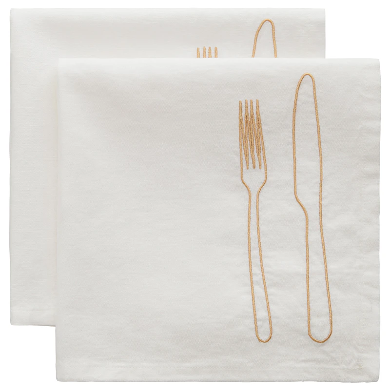 La Tavola Servetti 45x45 cm 2 kpl:n pakkaus, Latte