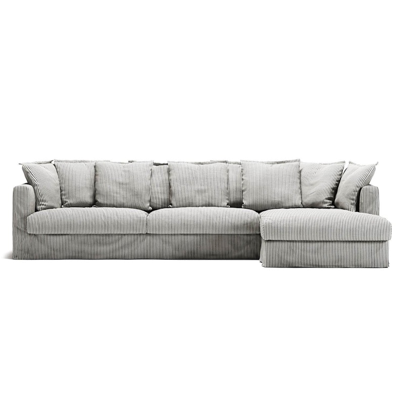 Verhoilu Le Grand Air Kolmipaikkaiselle Sohvalle Pellava Divaani Oikea, Ash Stripe