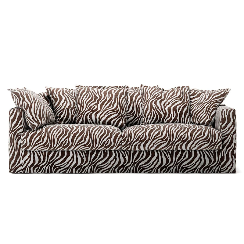 Le Grand Air Kolmipaikkainen Sohva Chenille, Zebra