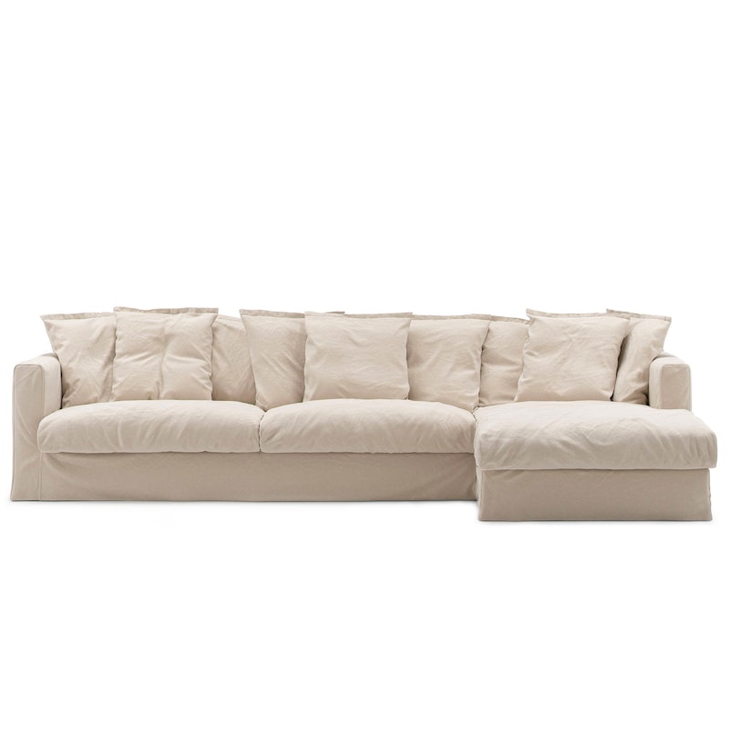 Verhoilu Le Grand Air Kolmipaikkaiselle Sohvalle Puuvilla Divan Oikea, Beige